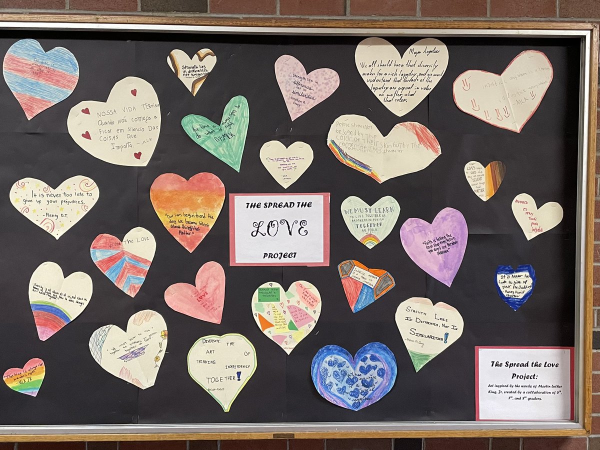 The annual Spread The Love Project is gracing the halls of AMS. #MLKDay2023