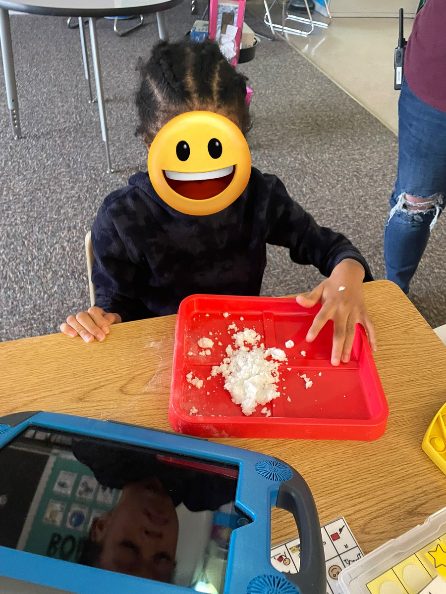 This week in our sensory and speech group, we used EET to describe SNOW, then we made our own snow by measuring and mixing a couple household ingredients.  It was SNOW MICH FUN! <a href="/MissSidge/">Megan Sidge</a> <a href="/HWE_Hawks/">Hickory Woods Elem</a> <a href="/WalledLkSchools/">Walled Lake Schools</a>