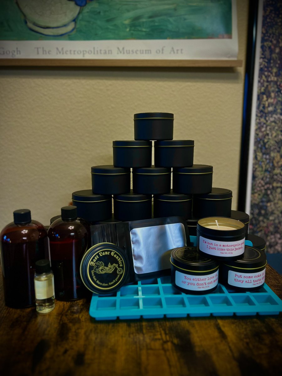 HEY so I make candles as a lil small business thing, you should peep my Etsy if you need some good smelling Shit. Also post on my Facebook business page a lot at Fast Lane Candles. 

etsy.com/shop/FastLaneC…