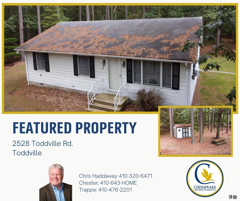 ChesapeakeLLC's tweet photo. 💥 FEATURED PROPERTY! 💥

📍 2528 Toddville Rd, Toddville
💲 $175,000

For more information, please call Chris Haddaway at 410-320-6471 #ChrisHaddawayHomes   

https://t.co/eZC9jwmBQe https://t.co/oocwIydLAD