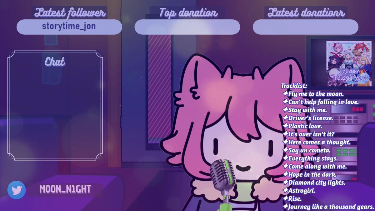 M00N_N1GHT's tweet photo. Thank you so much to everyone who came to our first karaoke stream. I hope we can have more fun streams like this one in the future!!😆✨

#ENVtuber #VtuberEN #Vtuber https://t.co/oPlXI2efSU