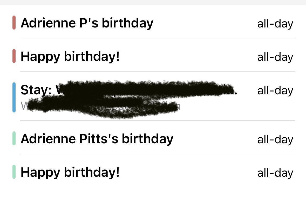 iPhone calendar really going hard at wanting to remind me I’m getting old next week 😅🥴