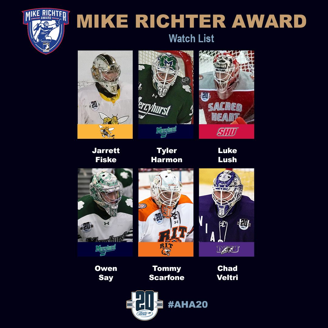 Congratulations to our 6⃣ <a href="/RichterAward/">Mike Richter Award</a> watch list selections!

📰 bit.ly/3X8EPNu

#AHA20