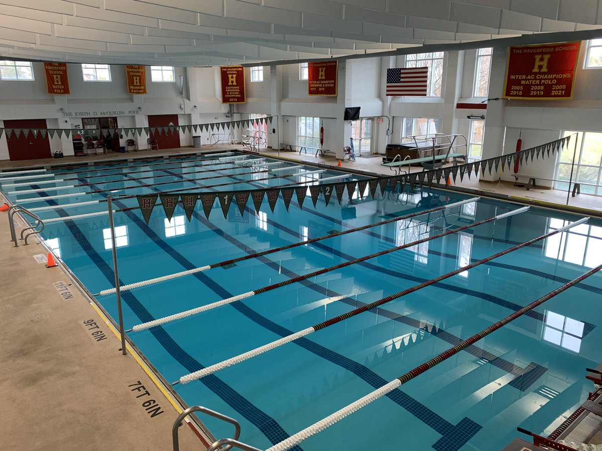 <a href="/FordsSwimming/">Fords Swimming</a> getting creative with simultaneous swimming and diving training. <a href="/GoFords/">Haverford Athletics</a>