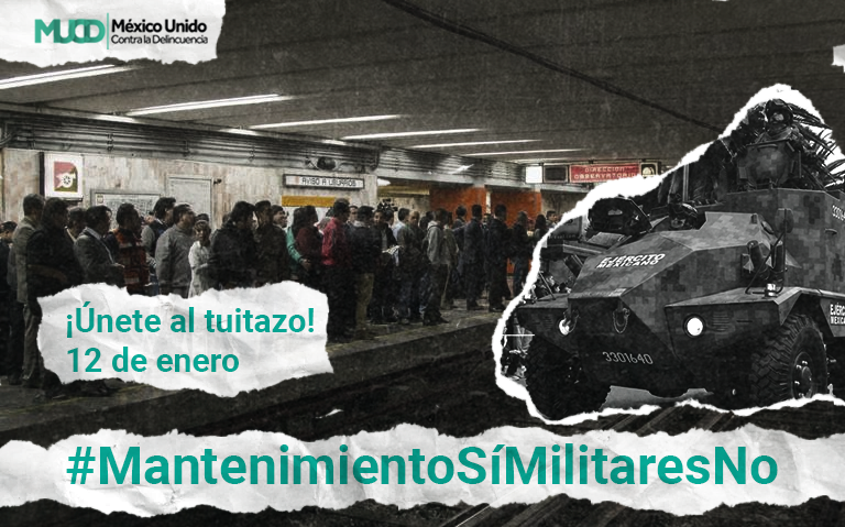 #Tuitazo 📣 | Ahora la <a href="/GN_MEXICO_/">Guardia Nacional</a> estará en el <a href="/MetroCDMX/">MetroCDMX</a> ¡Esto es desproporcional e injustificado! 🤬

Te invitamos a tuitear tu experiencia con las fallas del Metro explicando por qué la presencia de GN no resuelve nada. ❌

Usemos el hashtag #MantenimientoSíMilitaresNo