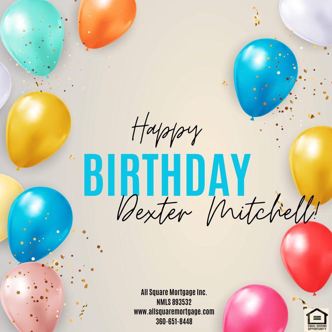 Happy Birthday to one of our loan officers, Dexter Mitchell!

We are sending the greatest wishes to you on your next trip around the sun and we are so grateful you are apart of our team at All Square Mortgage Inc.