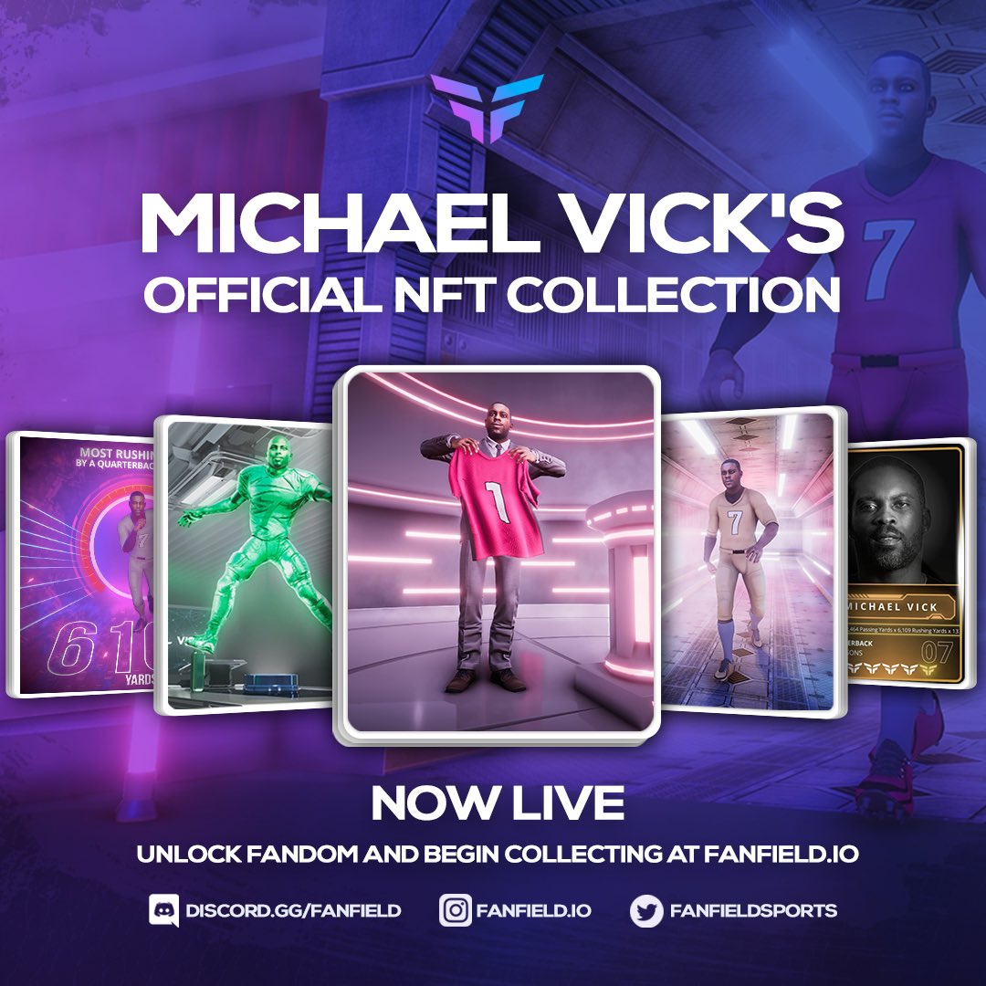 MichaelVick's tweet image. Hyped to connect more with my fans by dropping my Official NFT Collection today! Head over to FanField.io and start collecting today! Unlock exclusive rewards and I’ll also be donating a portion of the proceeds to @BGCA_Clubs