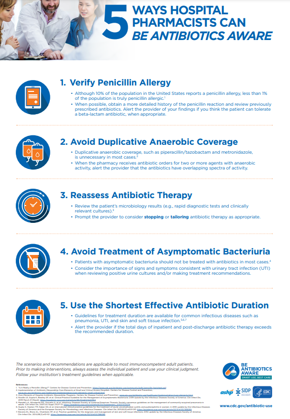 ASHP on Twitter "RT IDSAInfo IDSA encourages pharmacists in all