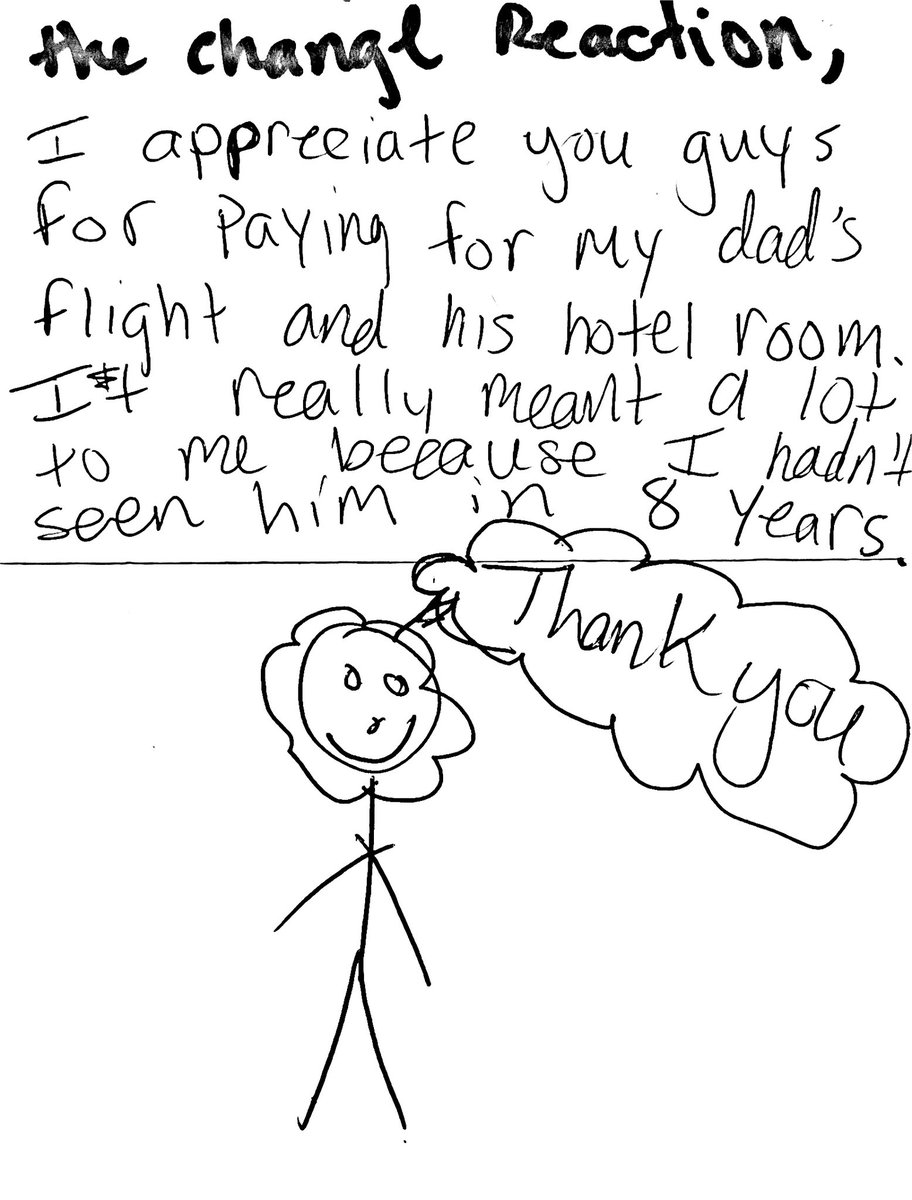 For $1,200, we reunited this father with his daughter after 8 years. 

“I appreciate you guys for paying for my dad’s flight and his hotel room. It really meant a lot to me because I hadn’t seen him in 8 years.”