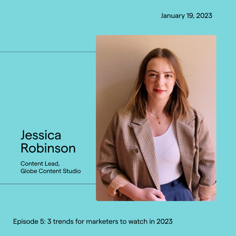 globecontent's tweet photo. New year, new pile of trend reports. Which ones should content marketers care about? 

On the next Studio Sessions, we’ll tell you. @hey_jeska, @ohshaz and Carol Neshevich will preview #NextInCreative 2023, our own report on where content is going next. 

Set your reminders: 🗓️