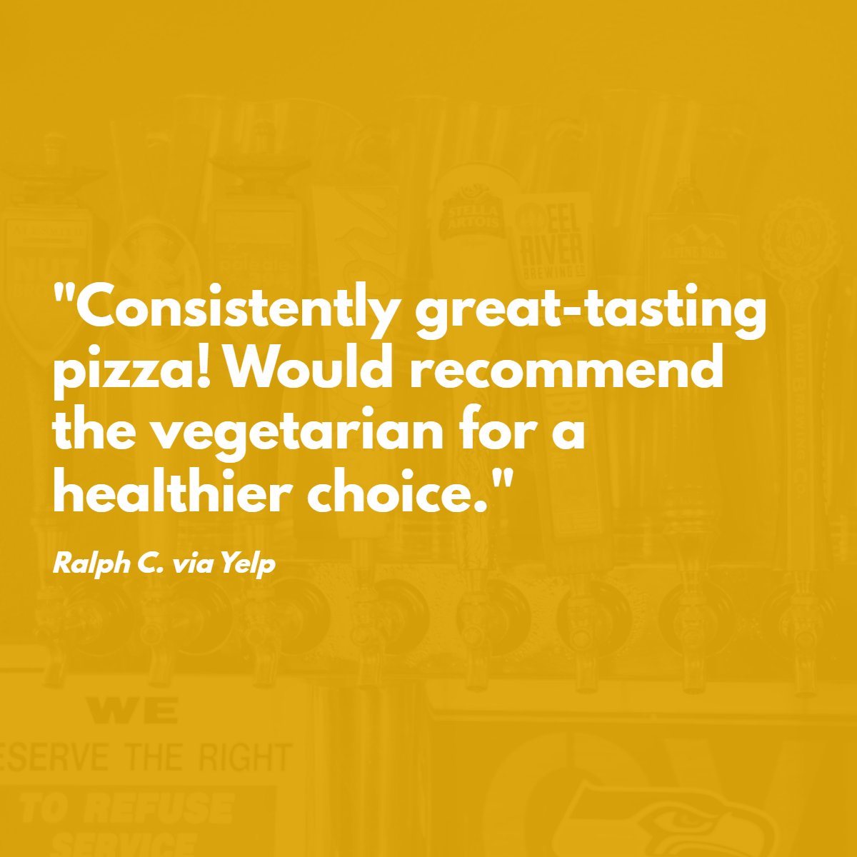 You heard it here first! When you're craving a vegetarian pizza or another healthy slice, you know where to go.