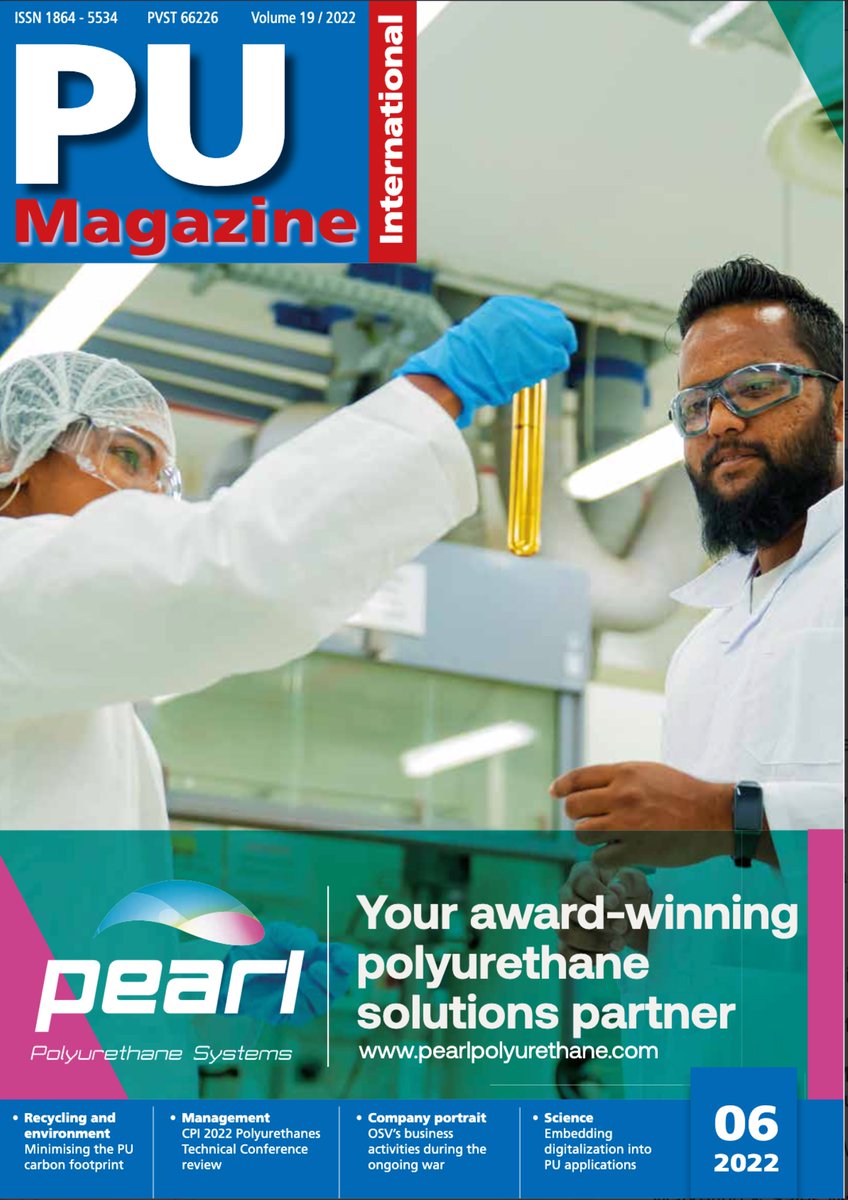 PearlSystems's tweet photo. FRONT PAGE: Great to see our R&D team featuring in #Europe's leading #PU industry journal, #PUMagazine published by @guptaverlag, together with ongoing coverage of our #polyester plant upgrade.
Read more: https://t.co/hSBD9tsCk3…
#PearlPolyurethane
#Polyurethanes https://t.co/NWgKXAtrjT