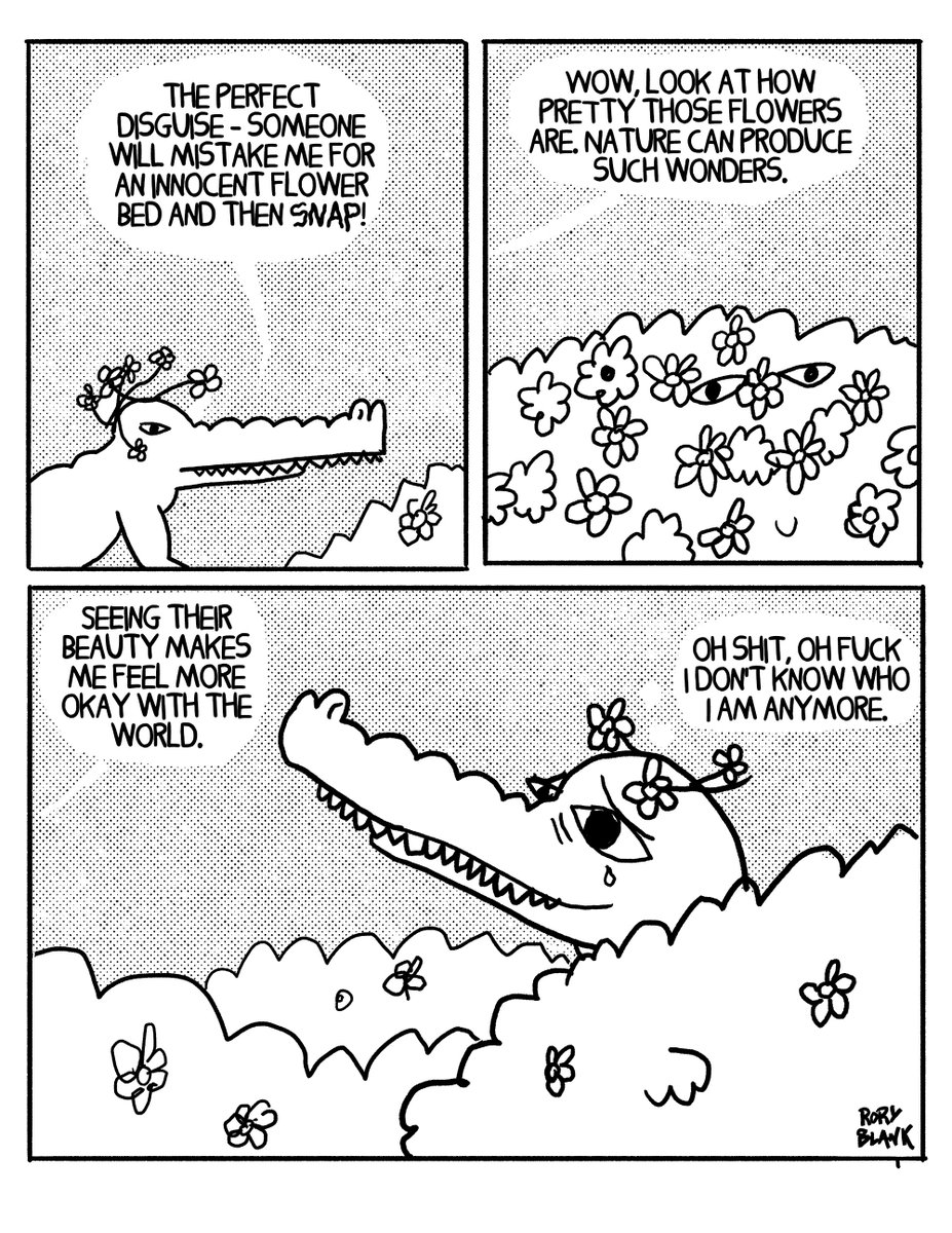 Bad Week - Day 9 - gator disguise
For the first two weeks of every year, every comic I'm posting has been drawn in less than 20 minutes, off the top of my head with no revisions or editing, just trying to put the idea down as quickly as possible