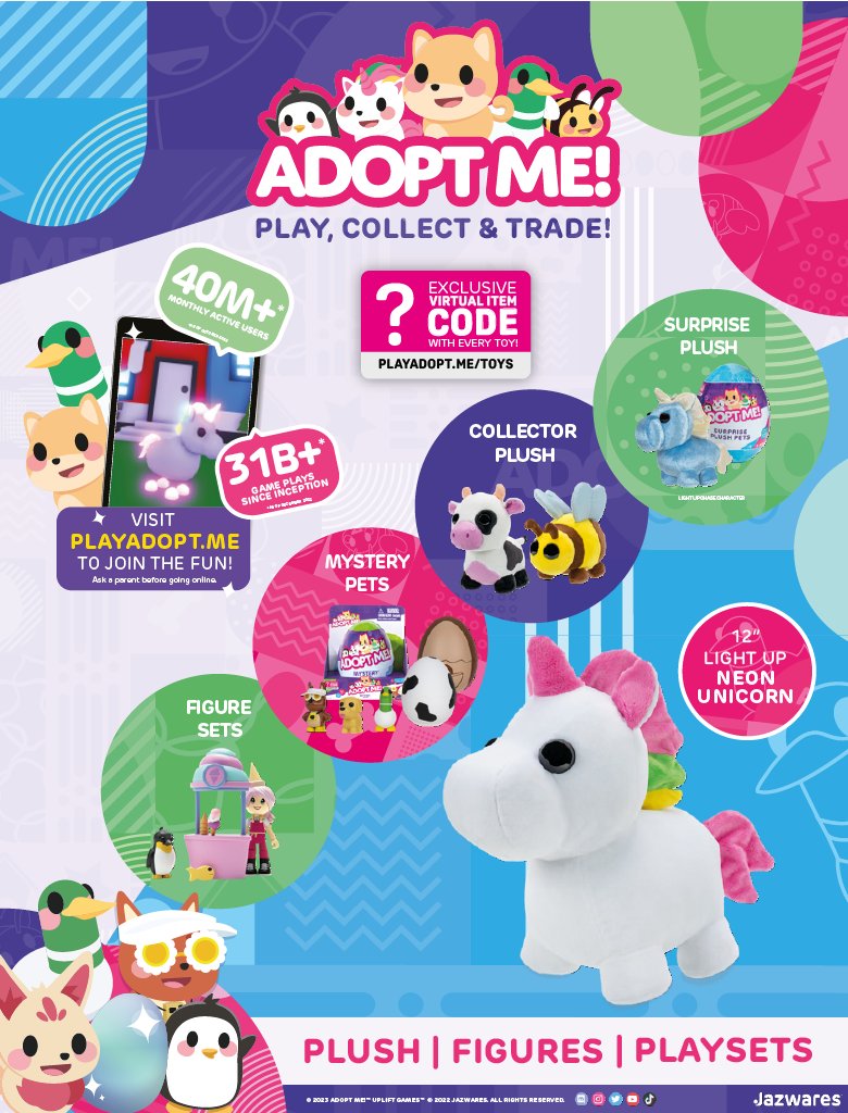Adopt Me! Surprise Plush Pets