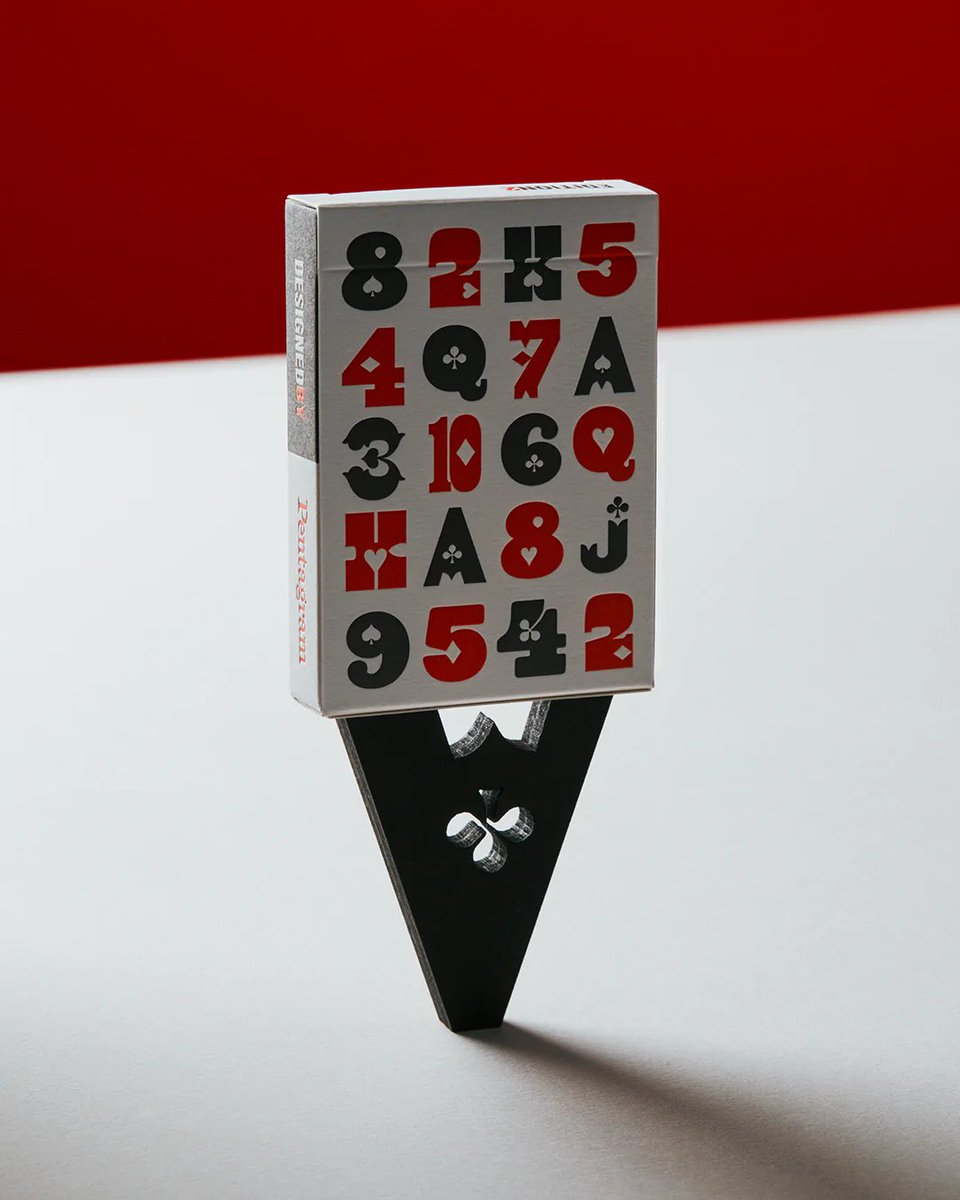 TheDieline's tweet photo. . @Pentagram partner Paula Scher creates a deck of cards with Art of Play that celebrates classic card design and type. Read and see more on The Dieline! https://t.co/LGu9iNDv8n? https://t.co/fsFS2sEtGK