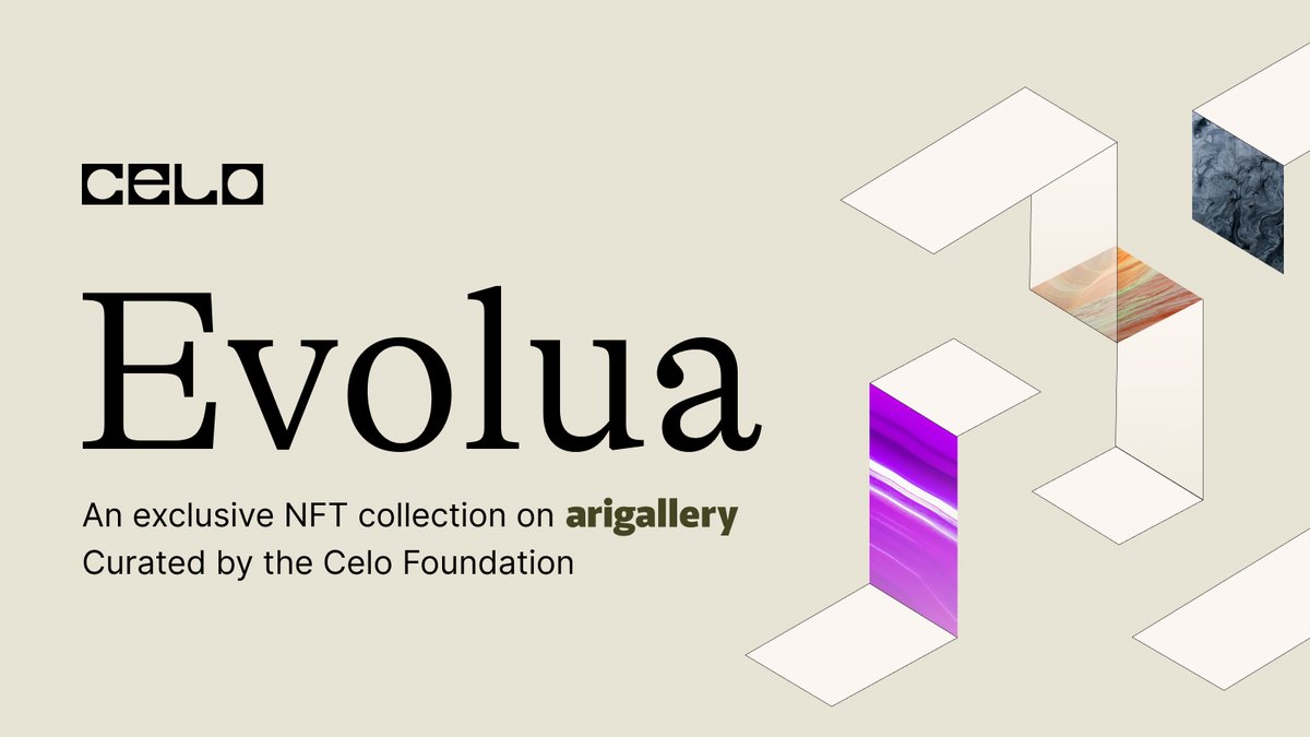Evolua is here! #CeloEvolution

Celebrating all global creators, the Celo Foundation proudly presents the Evolua (“evolutionary” in Esperanto) NFT collection in partnership with <a href="/ariexchange/">Ari Rubin</a>.

🧵⬇️