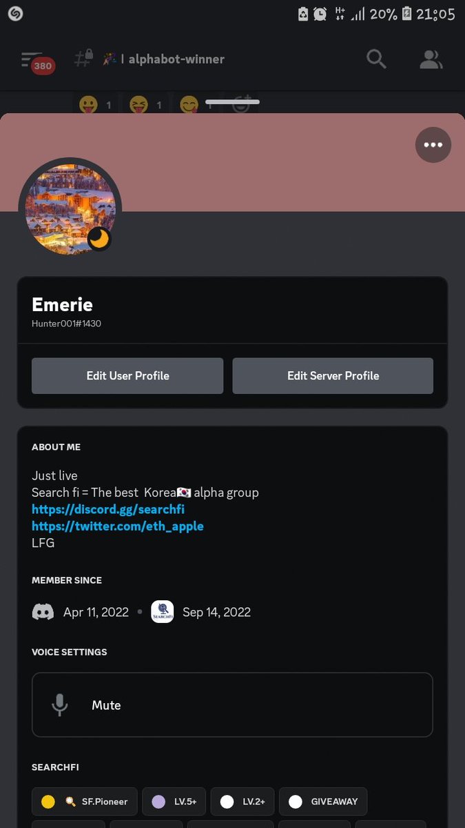 Emini_hunter's tweet photo. #IYNF
1/2 My brother @Joshua_FYI, I’m glad to introduce you to @searchfi_eth, easily the most alive community I’ve ever been since I started nfts. Founded by @eth_apple, @searchfi_eth encompasses the Nft space and its entirety in just one discord server, from whitelist giveaway https://t.co/33Etv5d2Eh