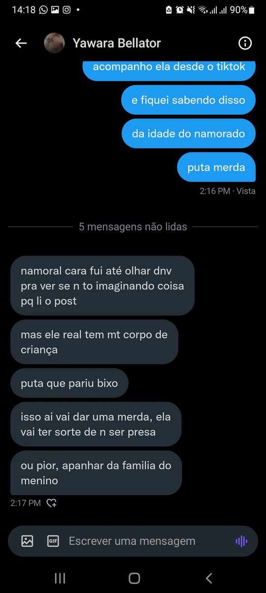 EXPOSEDC4T's tweet photo. nossa querida da P○rn0gr4f¡4 ¡nf4nt¡l ainda tem coragem de dizer que grava com outro cara? miga acorda, ninguém vai acreditar em você, seus próprios seguidores falam do corpo exposto do seu namorado, se enxerga. https://t.co/Vj41povFag