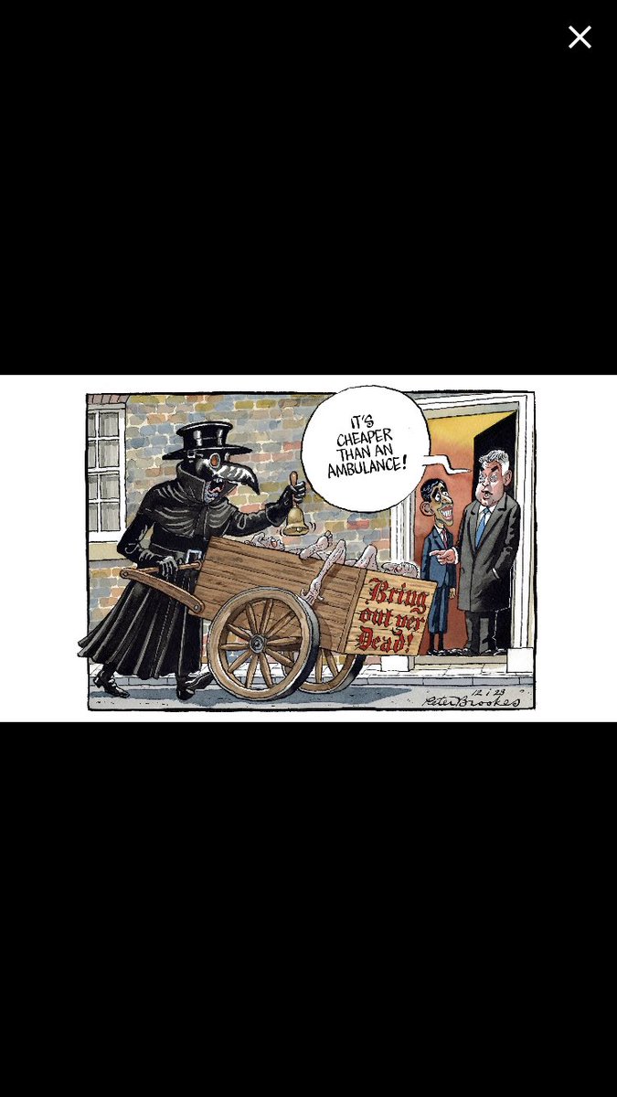 Commsgal's tweet image. Peter Brooke’s’ cartoon in The Times today has the run down Ambulance &amp;amp;  NHS situation spot on!