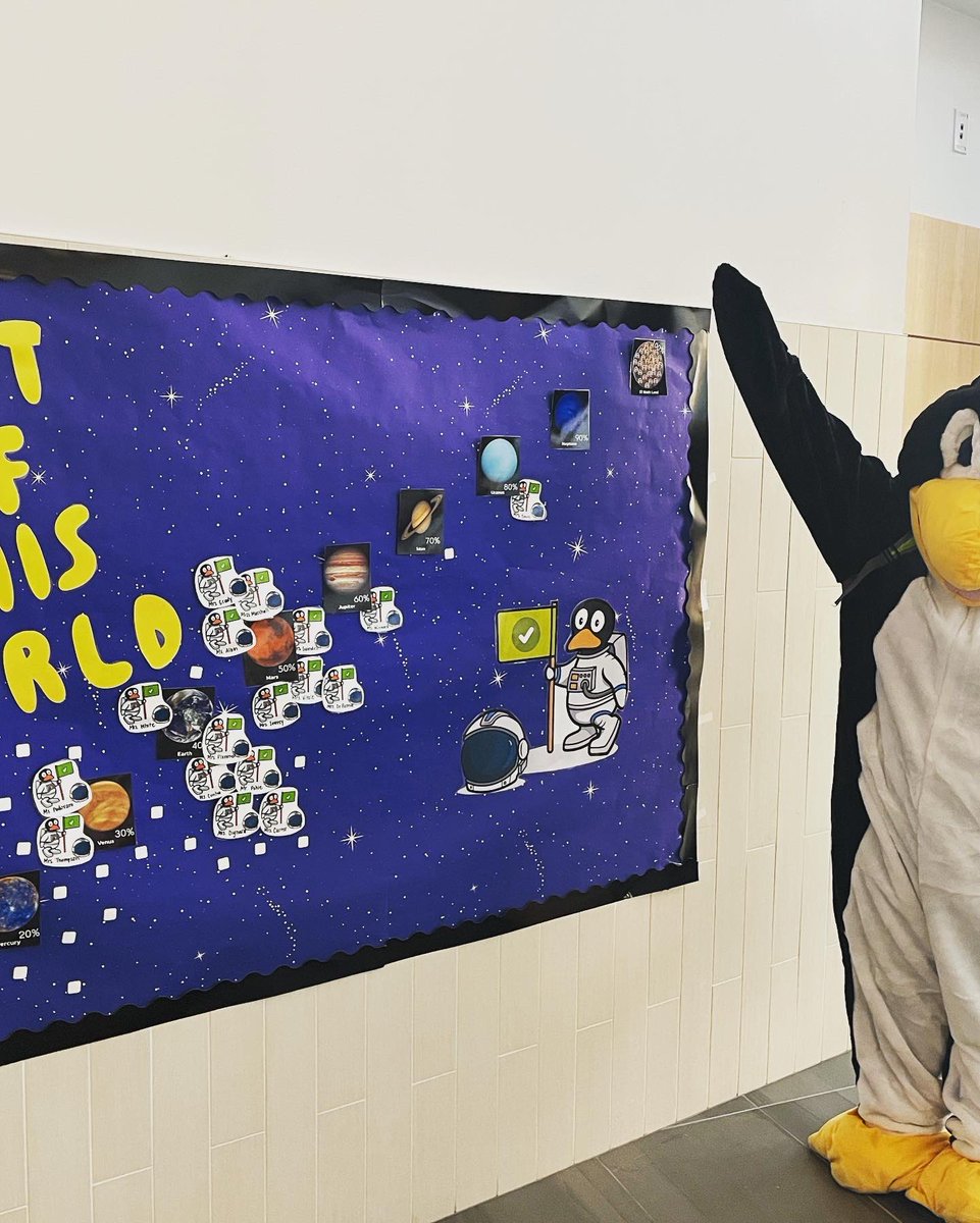 Smitty_Bulldogs's tweet photo. JIJI SIGHTING AT SMITH SCHOOL!!! 🐧🐧🐧 50% of our @STMath puzzles have been solved! Keep the flexible thinking going, Bulldogs!! https://t.co/YufzJVoRJv