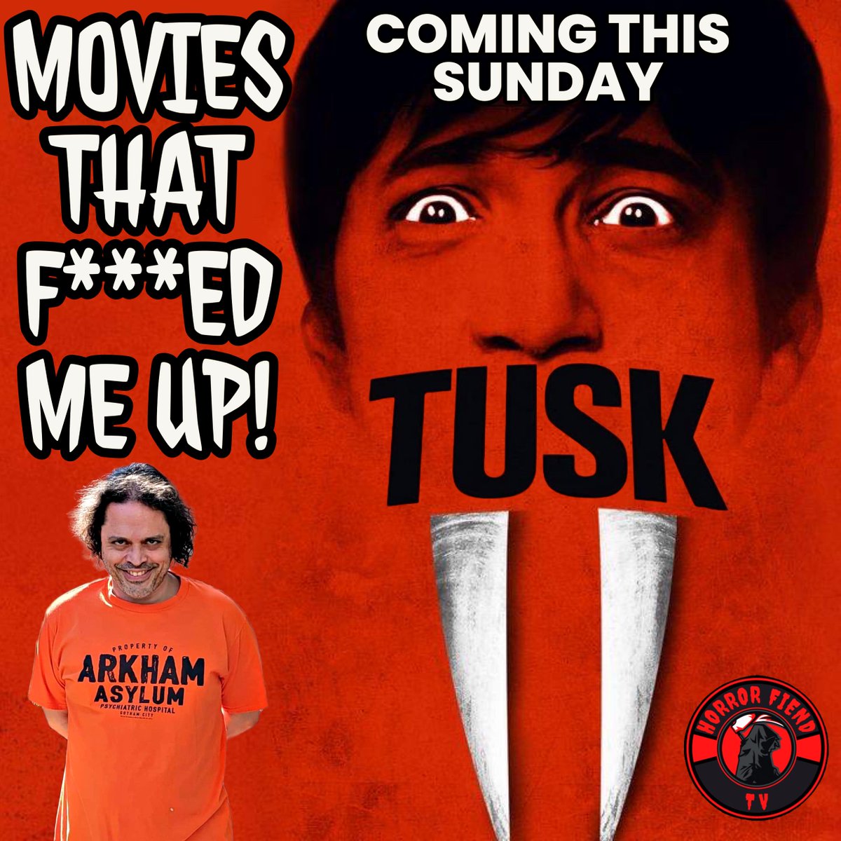 joethepsych's tweet photo. Sunday the next episode of The Movies That F***ed Me Up drops. Find our what effed me up about Tusk.
Link In Bio
#tusk #TMTFMU #walrus #mrtusk #horrorfiendtv #scarymovies #horrorfans #horrorfilms #horror #horrormovie #horrormovies #horrorfan #gayhorrorfan #gayhorrorfans https://t.co/8OqSkMTkKc
