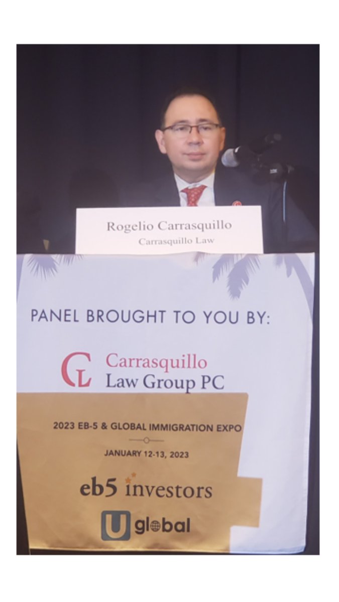 CLGPCLegal's tweet photo. #CLGPCLegal Awards & Events:
@RCarrasquillo was just named a “Top 25” by @UglobalOfficial & @EB5InvestorsMag at the 2023 EB-5 & Global Immigration Expo US in Miami
#EB5Investors #UGlobal #EB5 #Immigration #Expo #EB5Top25 #EB5ExpoMiami #ImmigrationAttorney #CorporateAttorney https://t.co/beZ5eQGMi9