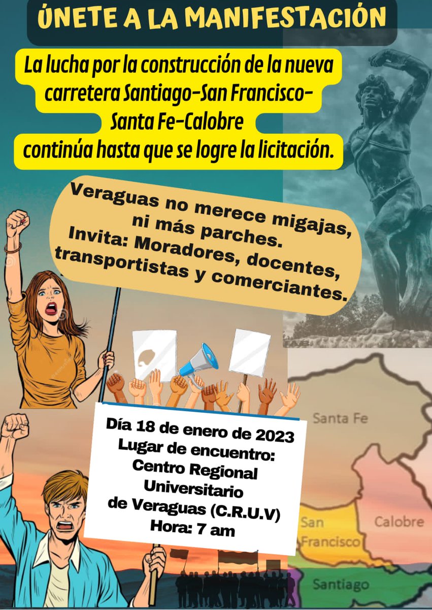 Los residentes  de #Santafe  #SanFrancisco #Calobre #Santiago en #Veraguas #Panama exigimos #urgentemente <a href="/MOPPma/">Ministerio de Obras Públicas de Panamá</a> la  nueva carretera.  NO más #parcheos ni  mentiras