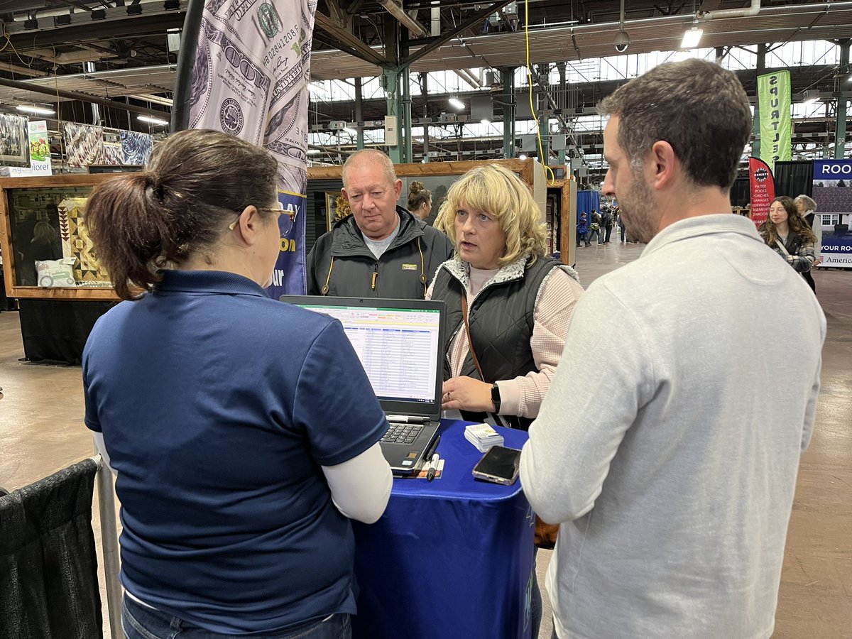 PATreasurer's tweet photo. Treasury employees are standing by to help folks search for their unclaimed property at the #PAFarmShow! Stop by booth 1612 to learn more about #PA529, #PAABLE, and #unclaimedproperty. We’re here all week. https://t.co/HKgePTImec