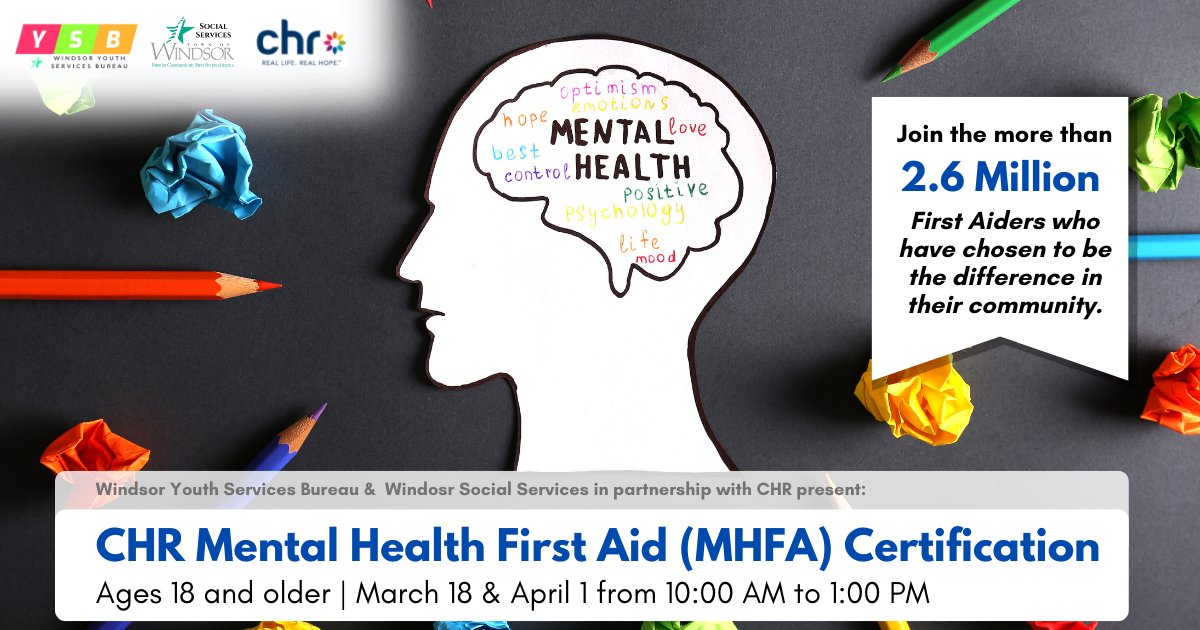 Register today! #MentalHealthAwareness #CHR #CERTIFICATION