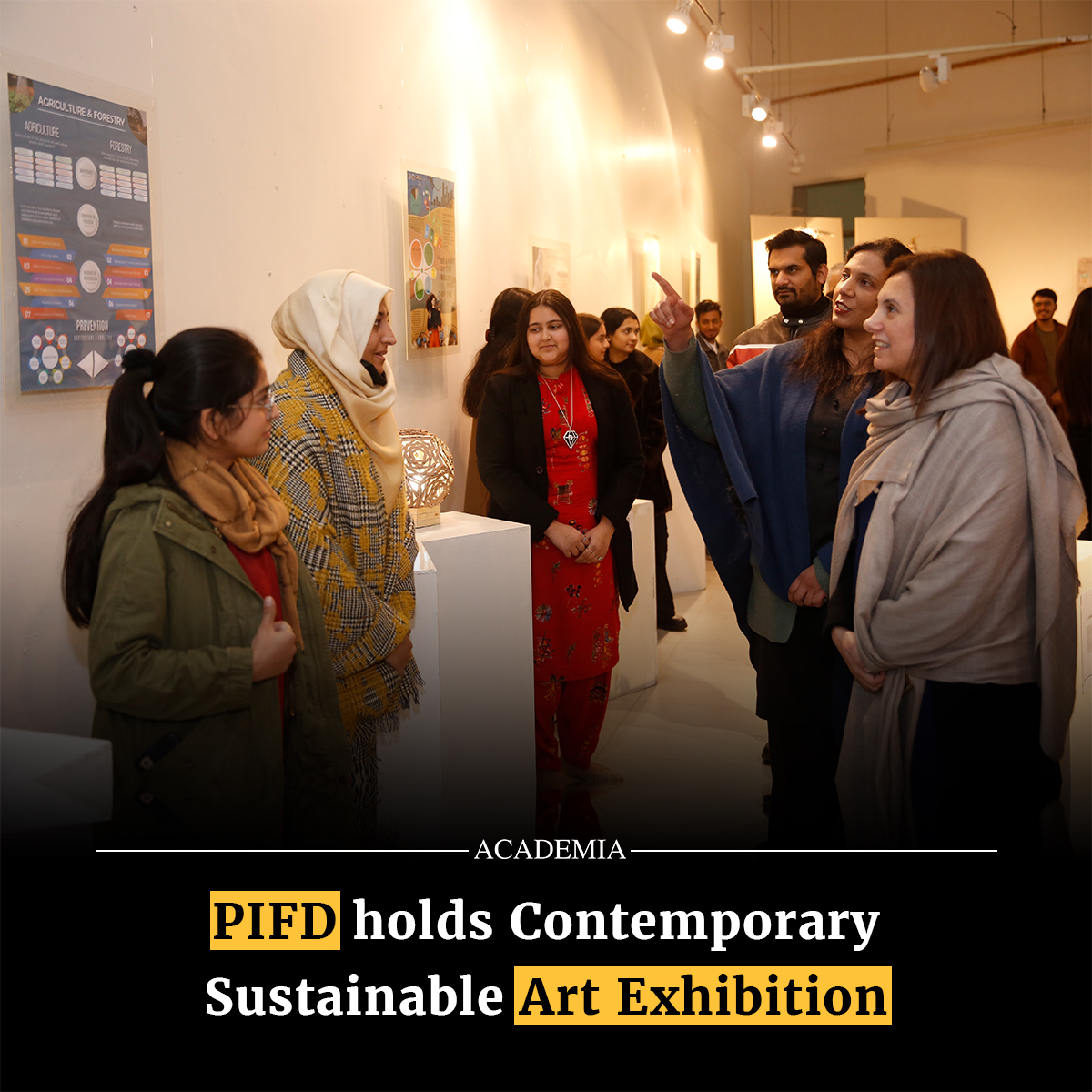 academiamag's tweet image. Pakistan Institute of Fashion and Design @pifdlahore organized an exhibition titled ‘Redivivus Contemporary #Sustainable #Art Exhibition’ on Wednesday. Prof Hina Tayyaba Khalil, Vice-Chancellor #PIFD inaugurated the #exhibition.
#AcademiaNews #AcademiaMag #AdoptaPlant