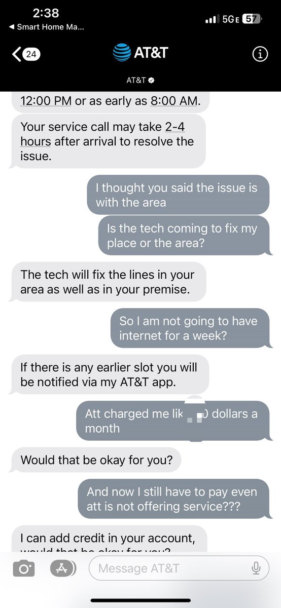 YiboFan16's tweet photo. I still don’t understand why is AT&amp;T is making a tech appointment with me when the service for the area is gone… https://t.co/A6Zr3ihWEk