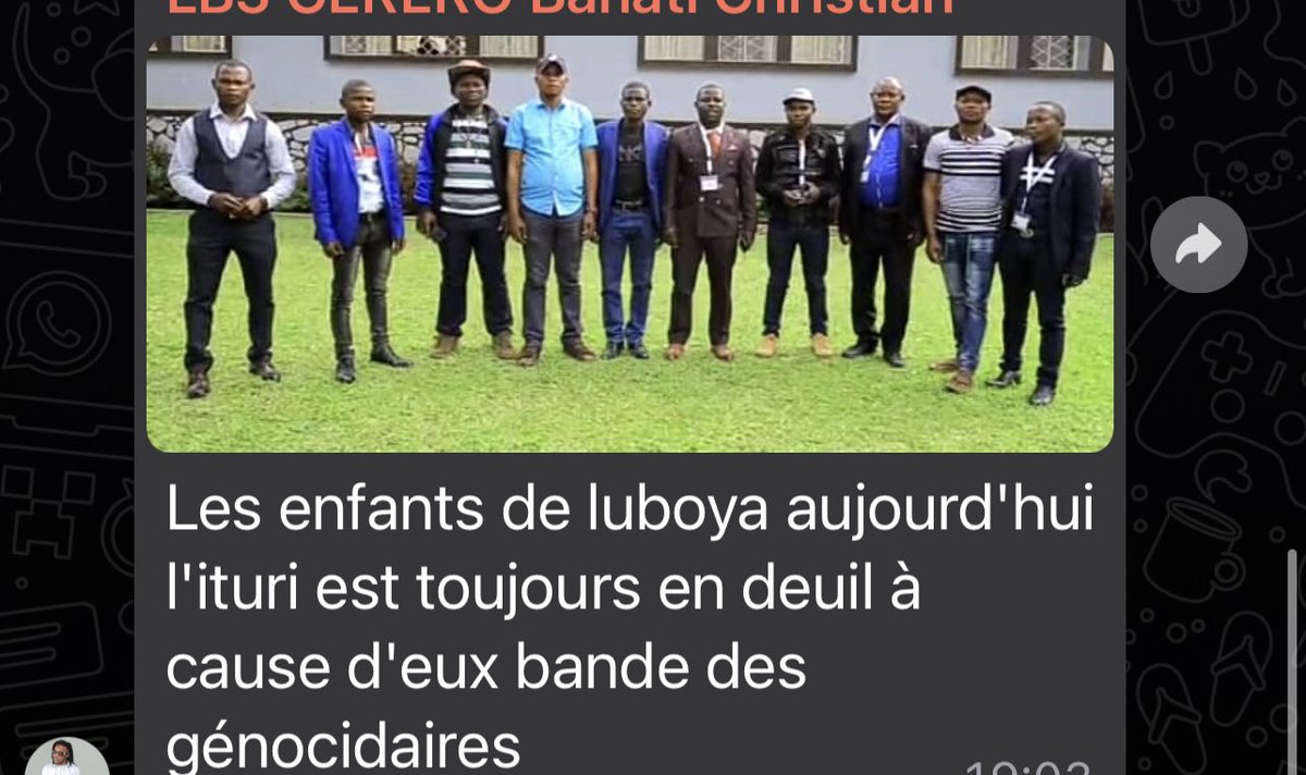 JeanBamanisa's tweet photo. Ça mérite arbitrage urgent!
Un PAP récalcitrant.
Avec moi, il avait échappé à l’arrestation, et à la dissolution, mais la situation pourrit de + en + ;
ci bas les chefs du codeco qui endeuillent l’Ituri (+8.000 morts)  et circulent librement;

Inquiétude de la population https://t.co/aExsqOt1RQ