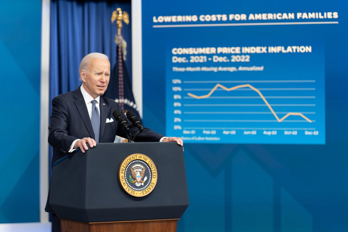 POTUS46Archive's tweet photo. Right now, inflation is going down and workers’ take-home pay is going up.

Wages are higher now than they were six months ago – adjusted for inflation. And wages for lower-income and middle-class workers have climbed even more. https://t.co/RNP8zpK2nX