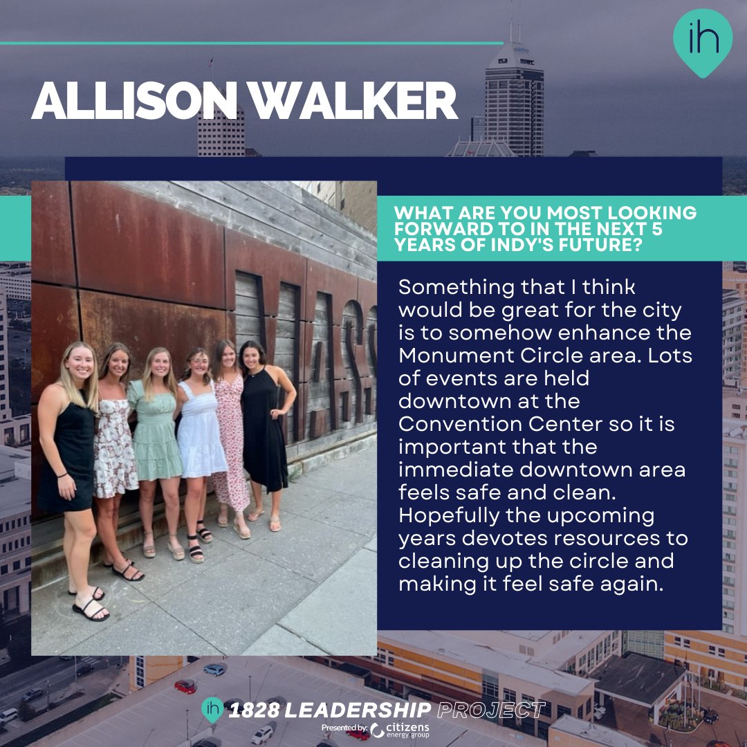 IndyHub's tweet photo. For Allison Walker, Indy is the perfect size with lots of offerings. This is one of the reasons she decided to pursue her degree at IUPUI. Allison enjoys giving back to the community and volunteers as a high school swim coach. 

#1828project presented by @citizensenergy https://t.co/3ThiXZqEin