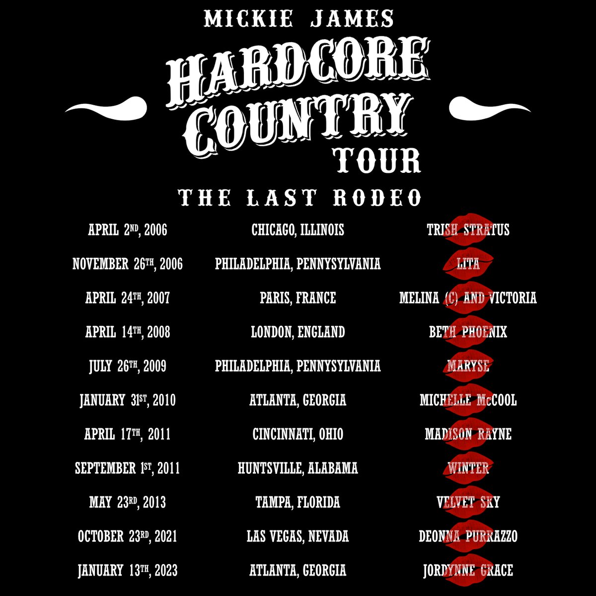 aj0314's tweet photo. @MickieJames After tomorrow night, #11. #HardcoreCountry #FreakinLegend #TheLastRodeo #HardToKill https://t.co/gw4zb9NNGc