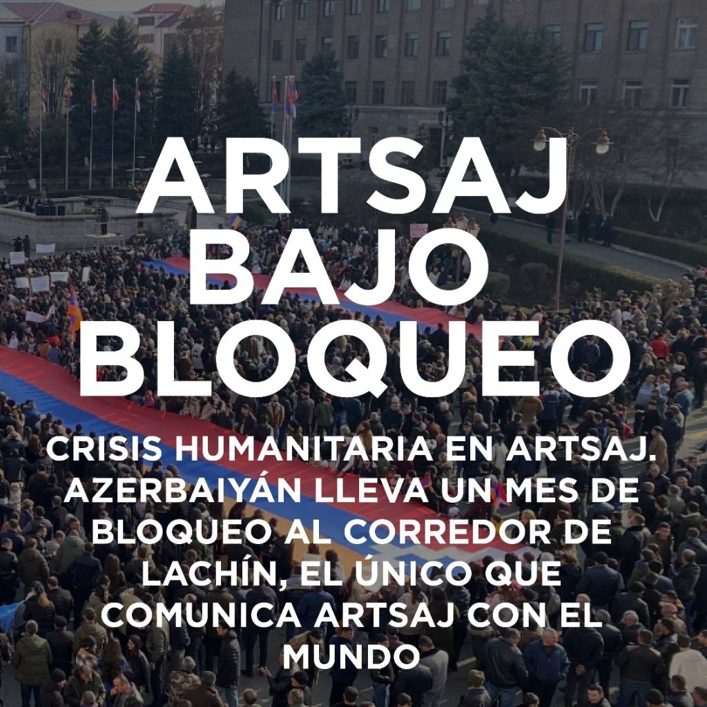 URGENTE ❗#Artsaj (Nagorno Karabaj) esta bajo bloqueo por #Azerbaiyán desde el  de diciembre ❗
120.000 habitantes, entre ellos 30.000 niños sufren el aislamiento forzado.
#ArtsakhBlockade #ArtsakhStrong #StopAzerbaijan  #StopAliev #Artsaj #StopAzerbayian #Azerbaiyanagresor