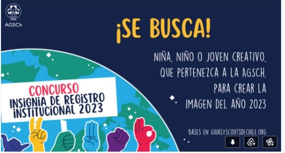 Distrito_Coloso's tweet photo. A todas y todos los miembros de la Asociación de Guías y Scouts de Chile
Amigas y amigos:
¡Se busca insignia del año 2023!
#AGSCH @agschile https://t.co/GnRO9osDqu