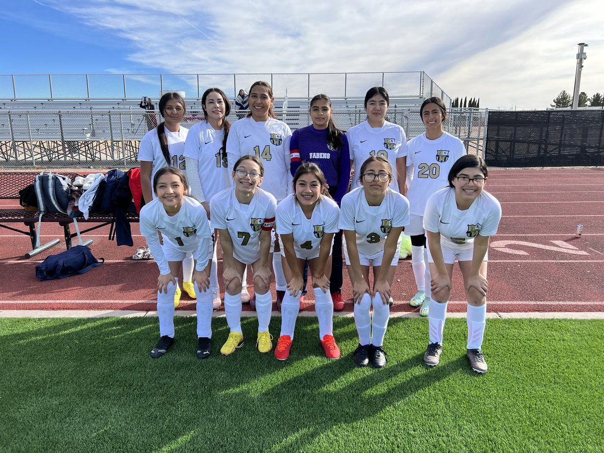 FISDgirlsSOCCER's tweet photo. VARSITY EL DORADO/PEBBLE HILLS VARSITY TOURNEY RESULTS - FABENS HS GIRLS SOCCER ⚽️📢
  
🗓: Thursday 1/12/23
⚽️:  Fabens HS 🐾 vs. Immanuel Christian 

🚨 FINAL 🚨

3️⃣ Fabens (Eliza Armendariz, 22’ 68’;Yalixa Figueroa, 30’)
2️⃣ Immanuel Christian 

Wildcats advance in the bracket https://t.co/jTYlr7djpJ