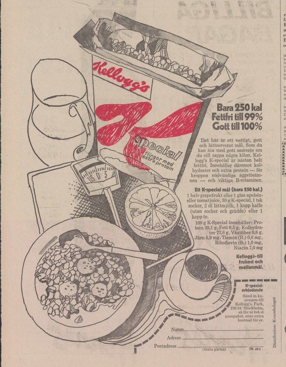 Kellogs special K. #gammalreklam från 1971