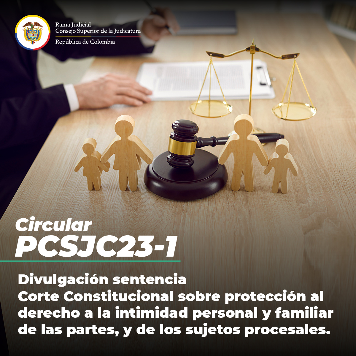 judicaturacsj's tweet photo. #CircularCSJ📄|  El @judicaturacsj pone en conocimiento de funcionarios y empleados de #RamaJudicial la Sentencia SU355/22 de @CConstitucional, que protege el derecho a la intimidad personal y familiar de las partes y los sujetos procesales.

Dé clic👉https://t.co/vAd9aA14B0 https://t.co/EEPWi5Rnvz