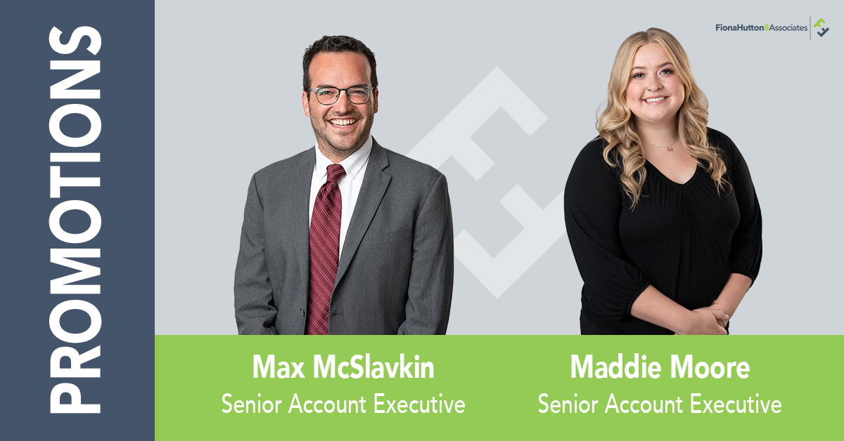 FHutton_Assoc's tweet image. Join us in congratulating Max McSlavkin &amp;amp; Maddie Moore on being promoted to Senior Account Executive, and Sabrina Goodman &amp;amp; Frank McMullin on their promotions to Account Executive. Thoughtful strategists, they consistently bring their A-game to our team and clients.
