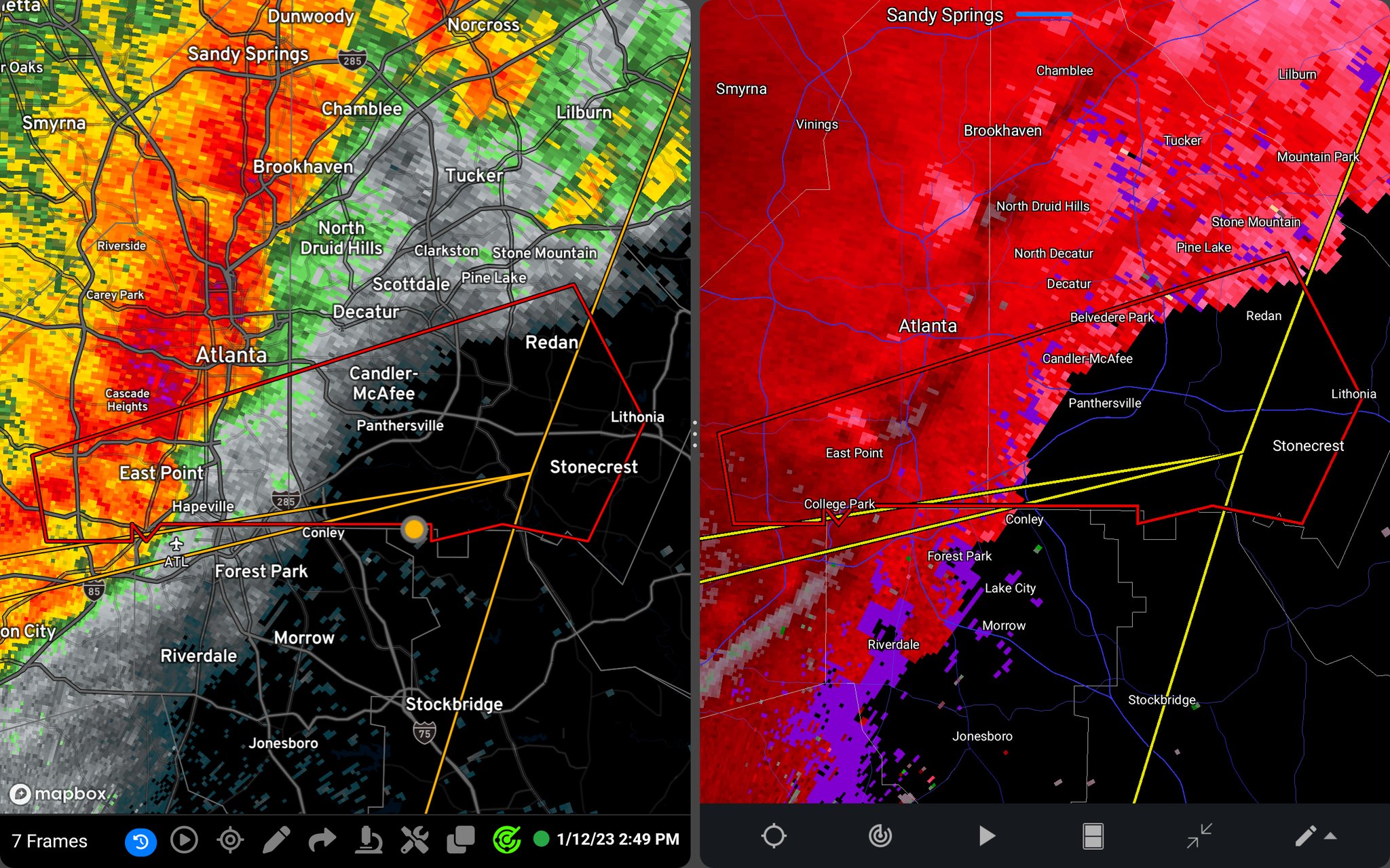 Mark Clayburne on Twitter "Tornado Warning for Atlanta, GA until 415