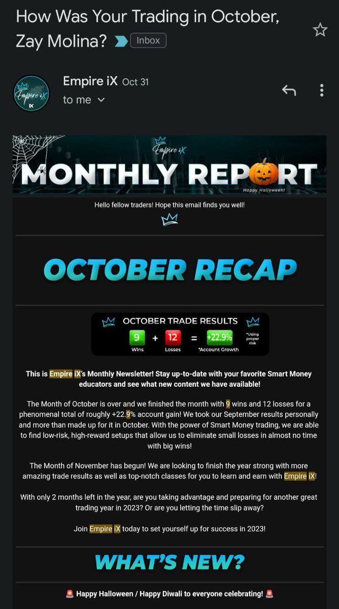 isaiahzaymolina's tweet photo. โHave you subscribed to Empire iX Emails?
Stay up-to-date with your favorite Smart Money Educators and get some exclusive tips that may help your trading improve!
#smartmoney #forex #trading #institutional #crypto #education #online #business #ixglobal #tradingtips #emails https://t.co/5FL2tkebgU