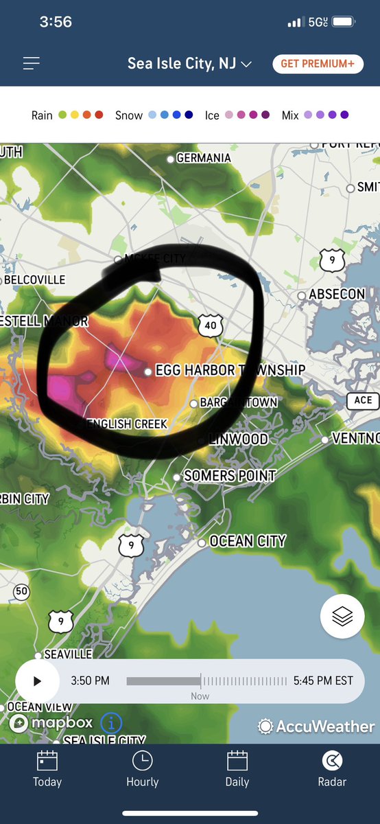 My hubby is in that right now, because our business is in Egg Harbor Township, and he said it’s windy, loud thunder, and almost constant, close lightning. There’s a derecho warning! https://t.co/BkPDWnFFYw
