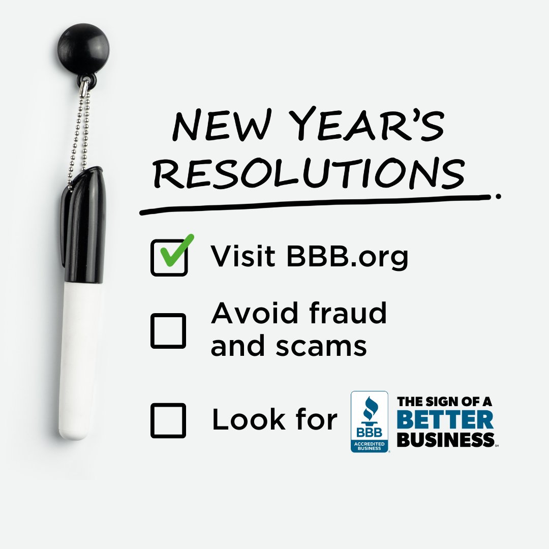 We are nearly halfway through January - have you set your #NewYearsResolutions yet? Before you finalize your list of goals for the new year, check out our list of Top 5 Resolutions for a Fraud Free New Year on BBB.org/ChicagoBuzz