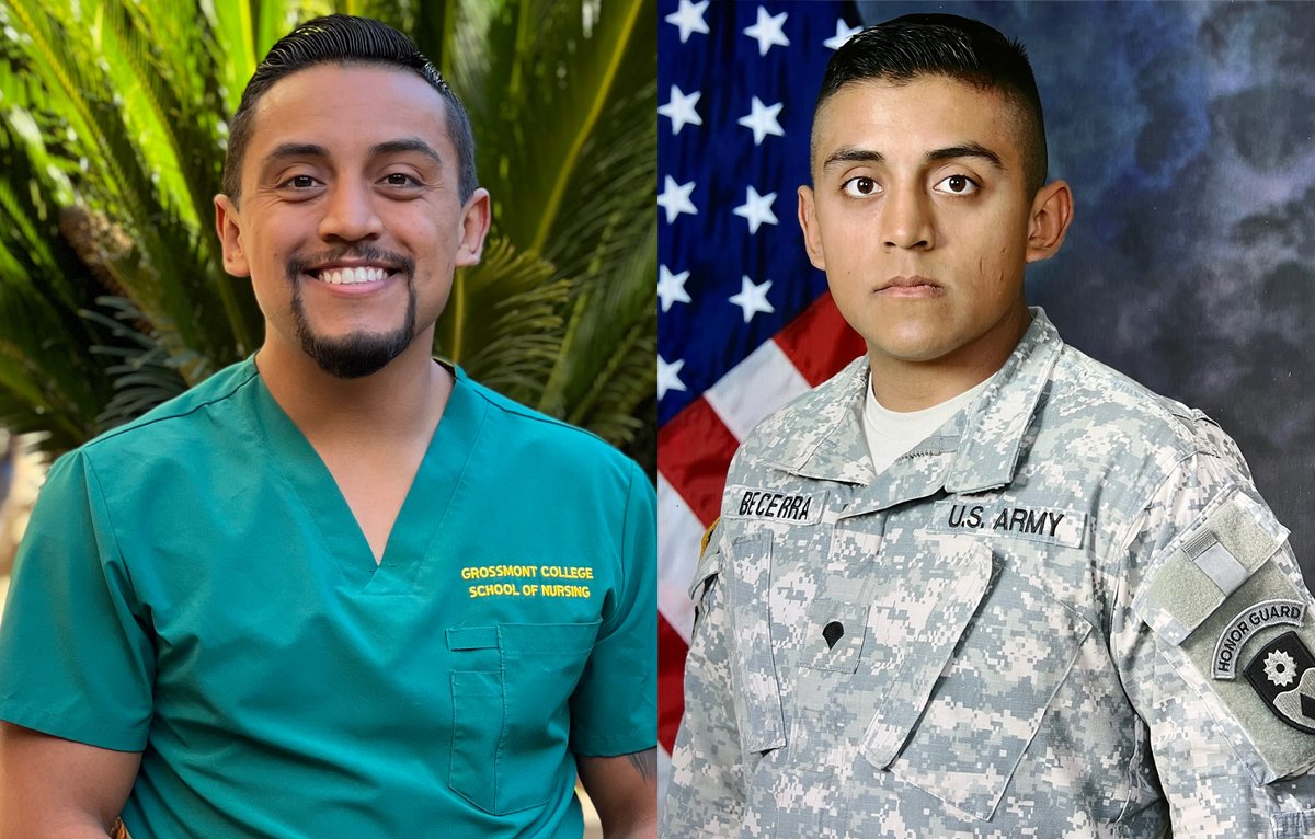 A veteran and resident of south San Diego, Leonardo Becerra finished Grossmont College’s nursing program in December. He has already secured a job at Alvarado Hospital, and he hopes to one day work as a flight nurse for an emergency medical air service. conta.cc/3XvHtNn