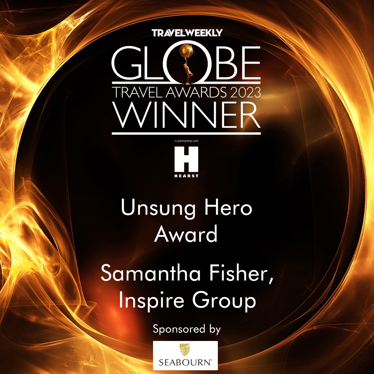 travelweekly's tweet photo. Tonight’s Unsung Hero Award recognises tireless charity work and efforts to develop inclusive opportunities for travellers. Congratulations to Inspire Group’s Samantha Fisher #InspireGroup #TWGlobes https://t.co/xp16k92CoF