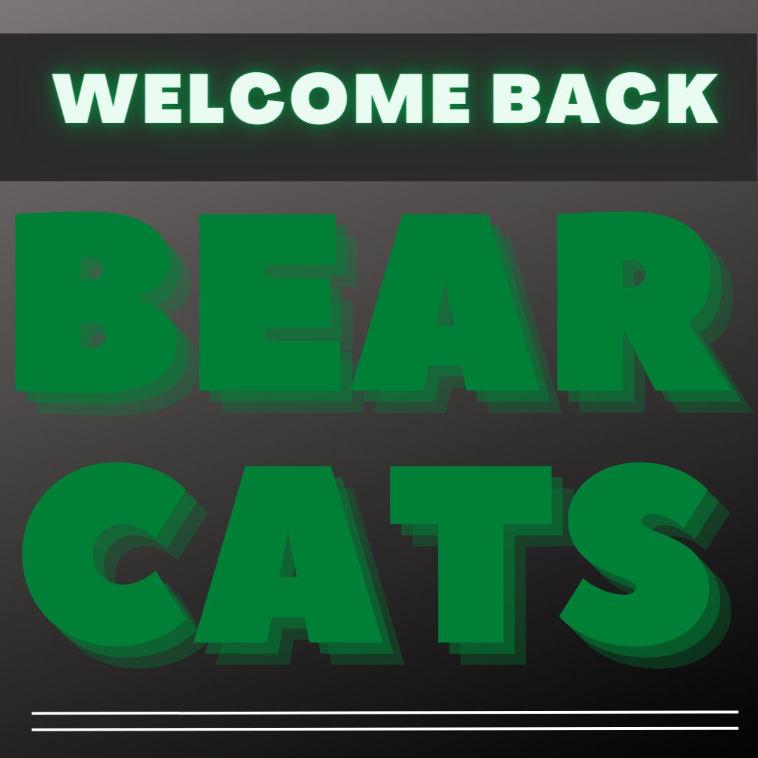 nwlanglit's tweet photo. Welcome back to campus, Bearcats! https://t.co/FClatReRcZ