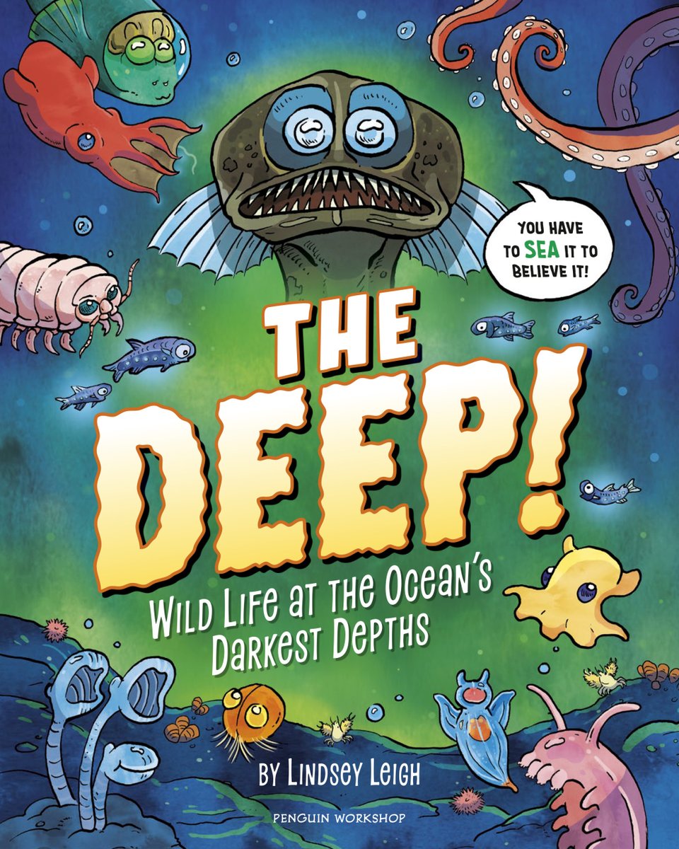I’m very happy to announce my debut children’s book: The Deep!, coming June 27th 2023 from Penguin Workshop! The book is chock full of facts, comics, puns, and ridiculous jokes all about the denizens of the darkest reaches of the ocean. Preorder link will be added below👇
