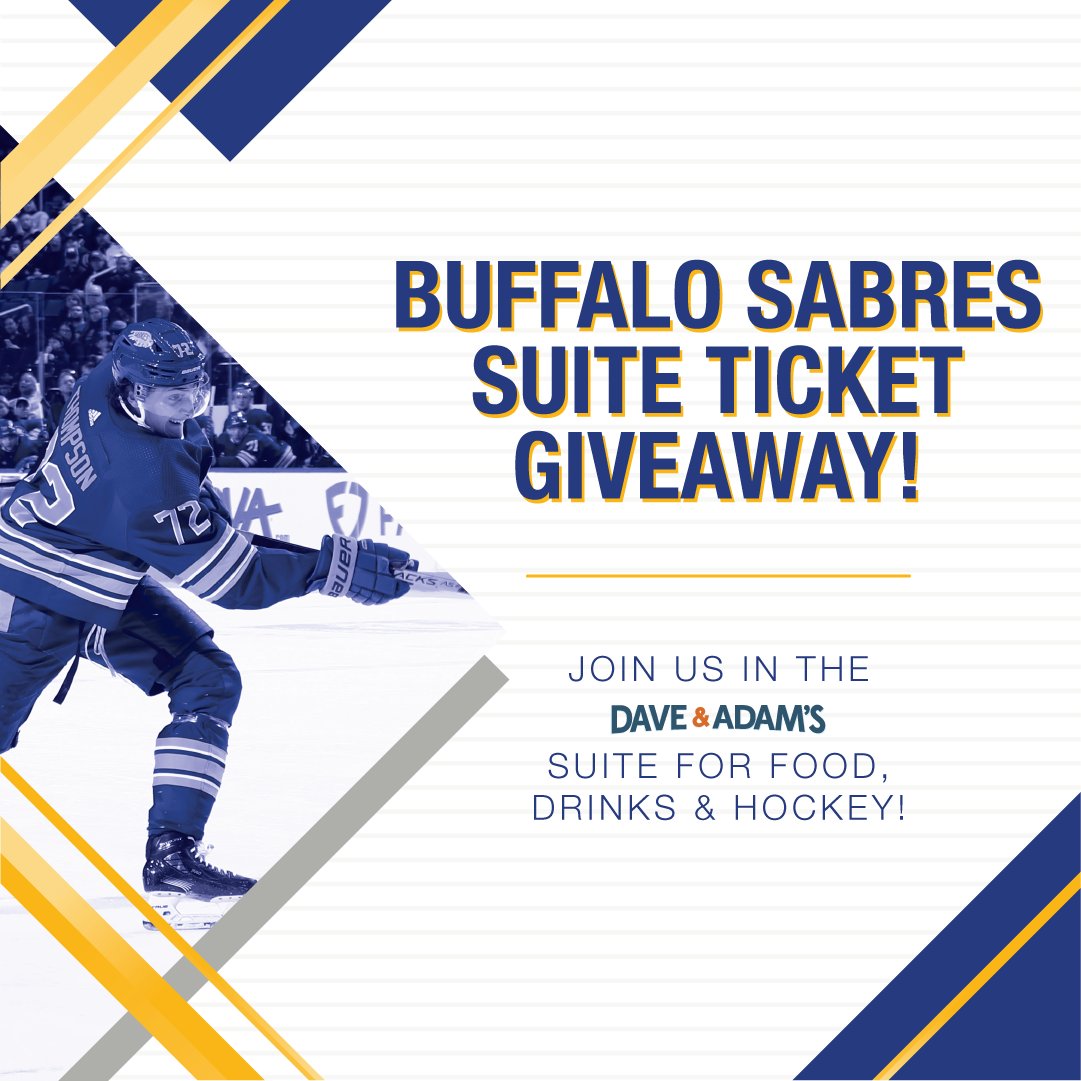 We’re giving away 2 pairs of Sabres tickets for the Florida Panthers game on Monday at 1pm in the D&amp;A suite. Winners will receive tickets &amp; food/beverages included.

To Enter:
-Like
-RT
-Tag a friend

Enter by 1/13/23 at 2pm EST, Winner announced Friday 1/13/23 at 4pm EST.